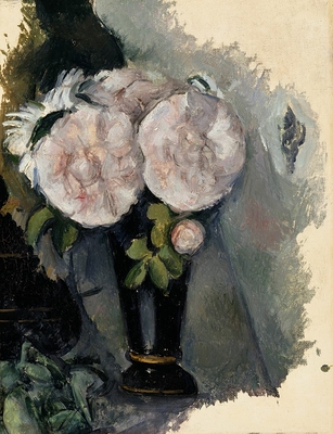 Flowers in a blue vase