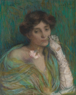 Woman with carnation