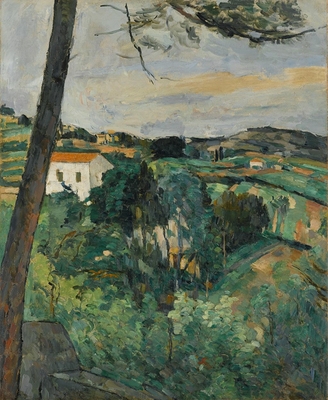 Pine tree at L'Estaque or Landscape with red roof