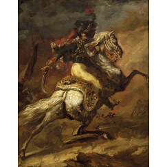 Hunter's officer on horseback loading, sketch