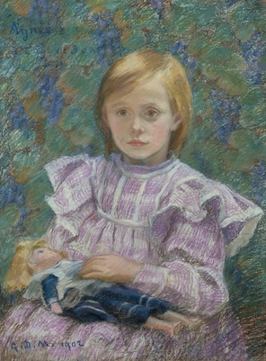 Portrait of her daughter Agnes at age three