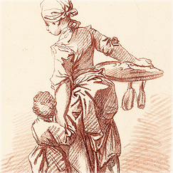 Femme tenant un enfant par la main