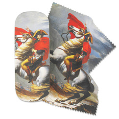 Étui à lunettes et essuie-lunettes Napoléon cape rouge