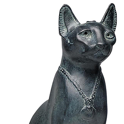 Bastet cat with necklace