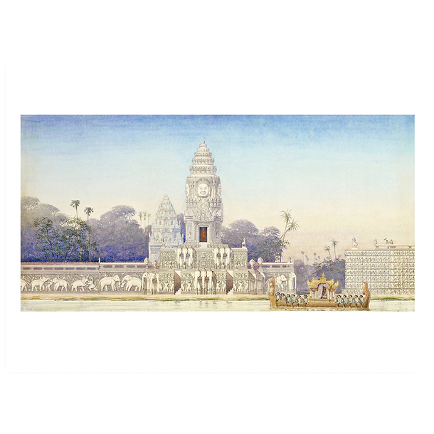 Affiche Louis Delaporte - Vue idéale du perron nord de la terrasse des Éléphants"