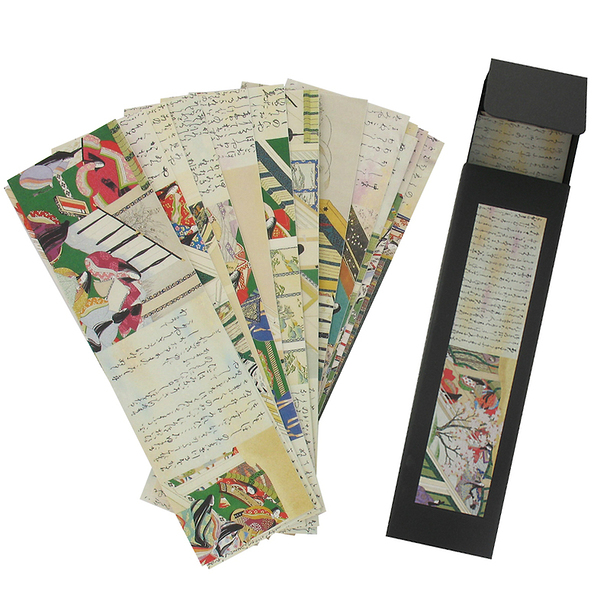 Box of 16 Bookmarks "Dit du Genji" Size 5 x 17 cm