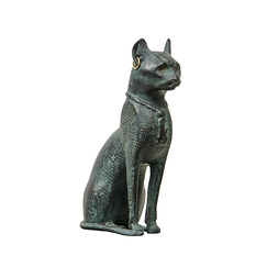 Chatte Bastet aux boucles d'oreilles