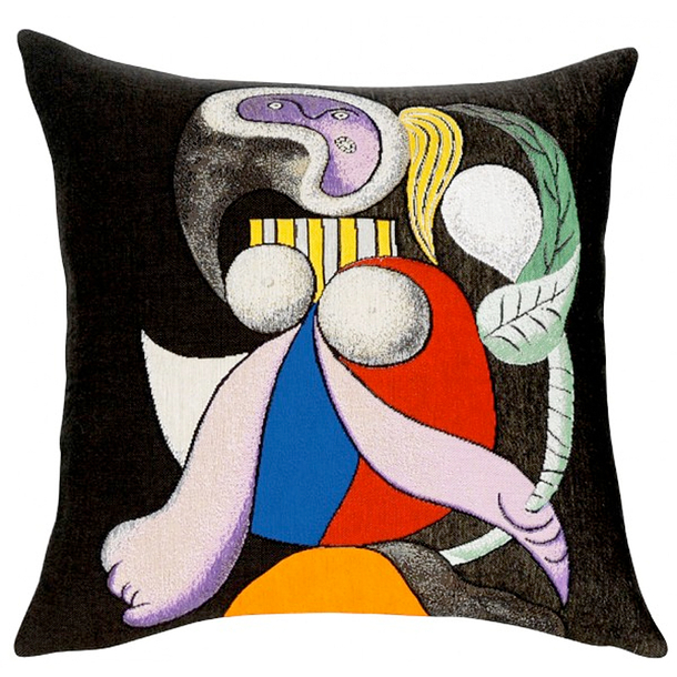 Housse de coussin Picasso Femme à la fleur