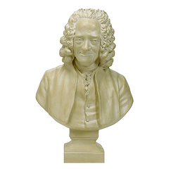 Buste de Voltaire avec perruque