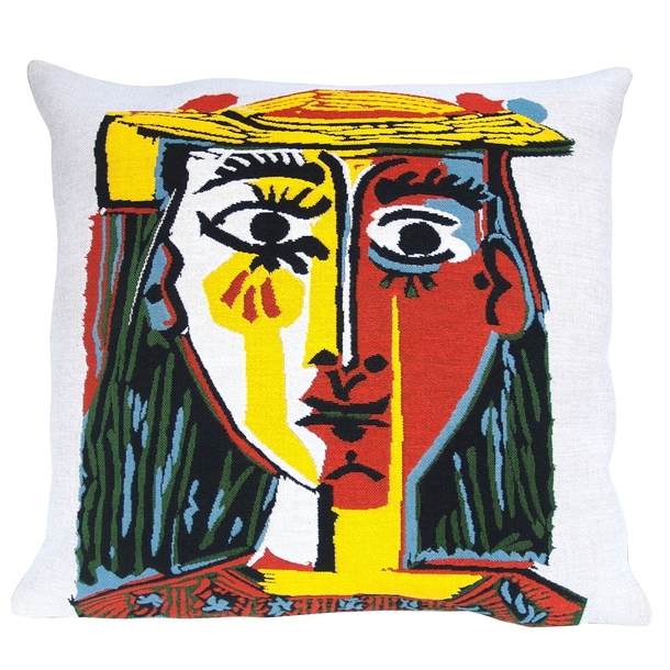 Housse de coussin Tête de Femme avec un chapeau - Picasso