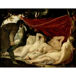 Venus and the Graces surprised by a mortal