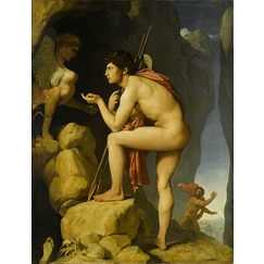 Oedipus explains the enigma of the Sphinx