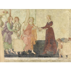 Venus and the Graces offering gifts to a young girl