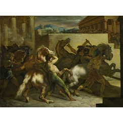 Course de chevaux libres à Rome