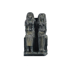 Statue d'un couple égyptien assis