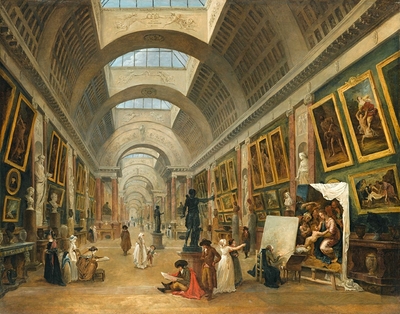 Development project for the Grande Galerie du Louvre in 1796